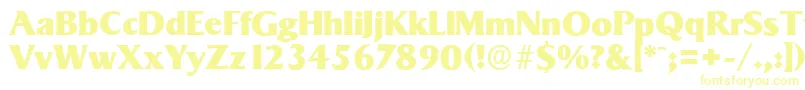 SigvarserialHeavyRegular Font – Yellow Fonts on White Background