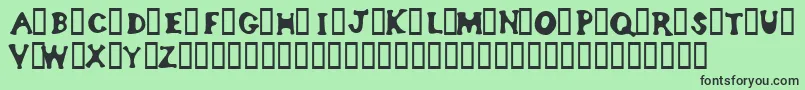 Bodypump1 Font – Black Fonts on Green Background