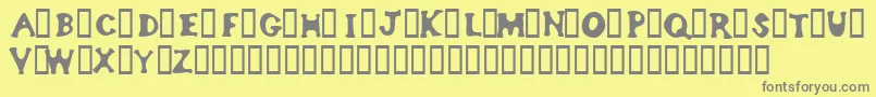 Bodypump1 Font – Gray Fonts on Yellow Background