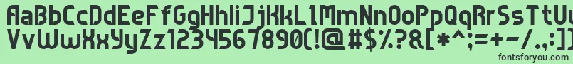 フォントGameSansSerif7 – 緑の背景に黒い文字