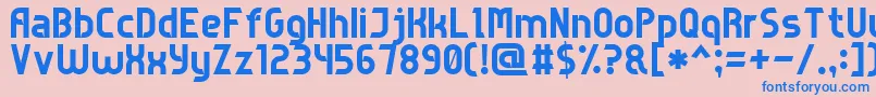 GameSansSerif7 Font – Blue Fonts on Pink Background