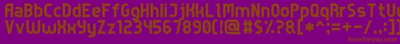 Fonte GameSansSerif7 – fontes marrons em um fundo roxo