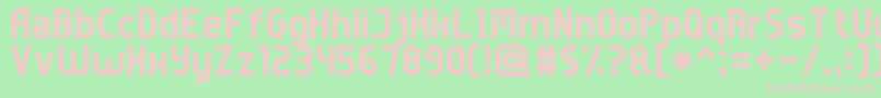 GameSansSerif7 Font – Pink Fonts on Green Background