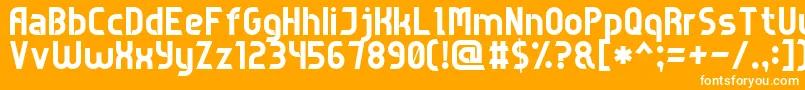 GameSansSerif7 Font – White Fonts on Orange Background