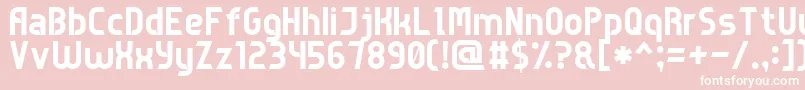 Шрифт GameSansSerif7 – белые шрифты на розовом фоне