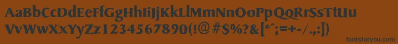 SydneyantiqueBold Font – Black Fonts on Brown Background