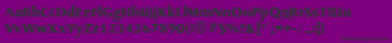 Шрифт SydneyantiqueBold – чёрные шрифты на фиолетовом фоне