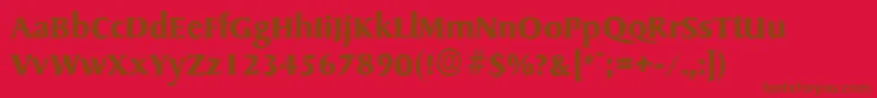 SydneyantiqueBold Font – Brown Fonts on Red Background