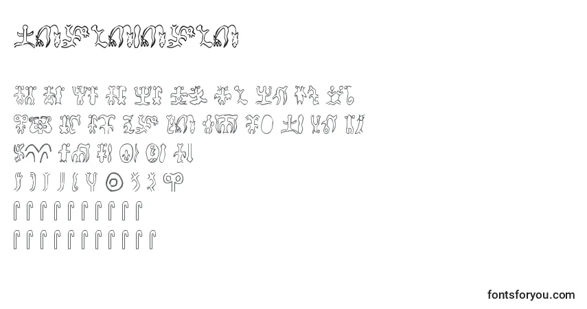 Schriftart Rongorongo – Alphabet, Zahlen, spezielle Symbole