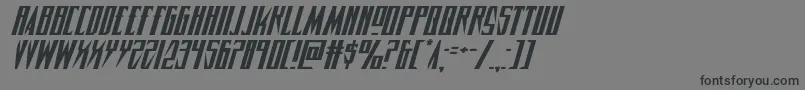 Timberwolfexpandital2-Schriftart – Schwarze Schriften auf grauem Hintergrund