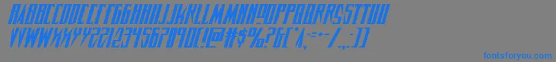 Timberwolfexpandital2 Font – Blue Fonts on Gray Background