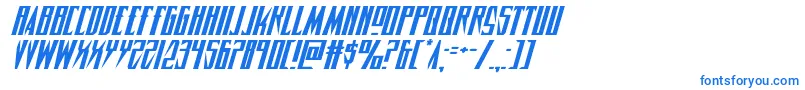 Timberwolfexpandital2 Font – Blue Fonts on White Background