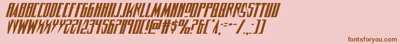 Timberwolfexpandital2 Font – Brown Fonts on Pink Background