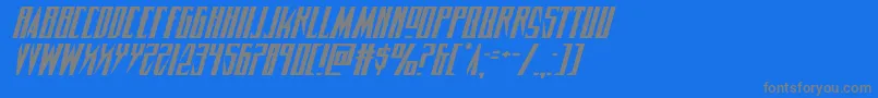 Шрифт Timberwolfexpandital2 – серые шрифты на синем фоне