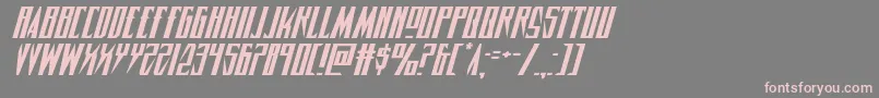 Timberwolfexpandital2 Font – Pink Fonts on Gray Background