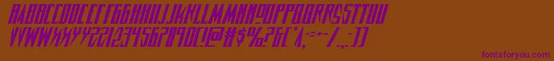 Timberwolfexpandital2 Font – Purple Fonts on Brown Background