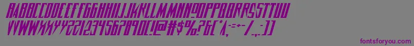 Police Timberwolfexpandital2 – polices violettes sur fond gris