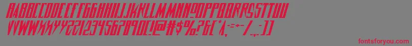 Timberwolfexpandital2 Font – Red Fonts on Gray Background