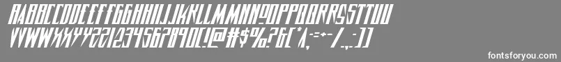 Timberwolfexpandital2-Schriftart – Weiße Schriften auf grauem Hintergrund