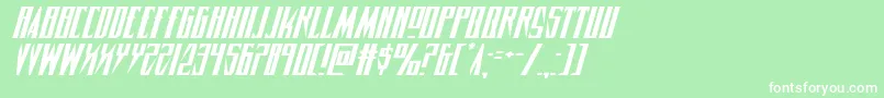 Timberwolfexpandital2 Font – White Fonts on Green Background