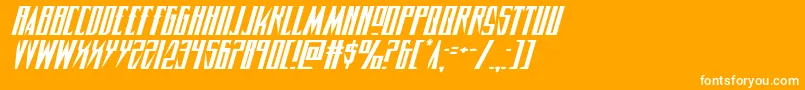 Timberwolfexpandital2 Font – White Fonts on Orange Background