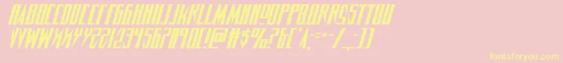 Timberwolfexpandital2 Font – Yellow Fonts on Pink Background