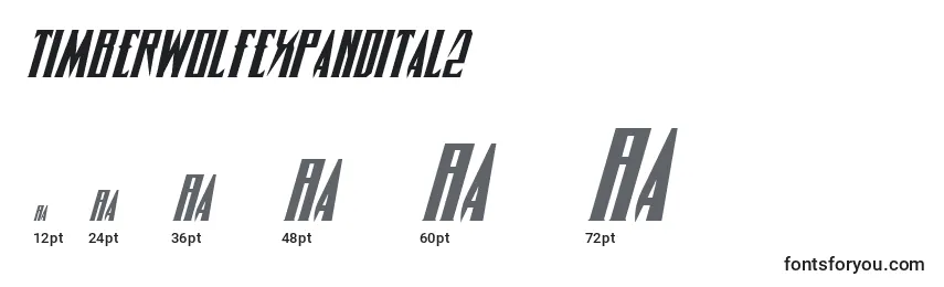 Timberwolfexpandital2 Font Sizes
