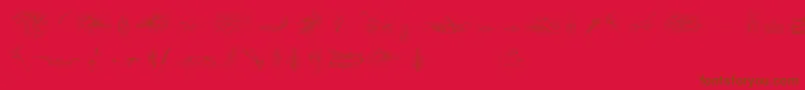 PenmanshipBirdsAndOrnamentsFree Font – Brown Fonts on Red Background