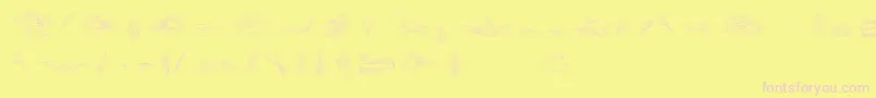 PenmanshipBirdsAndOrnamentsFree Font – Pink Fonts on Yellow Background