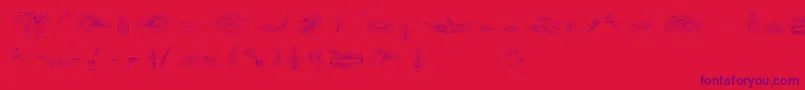 PenmanshipBirdsAndOrnamentsFree Font – Purple Fonts on Red Background