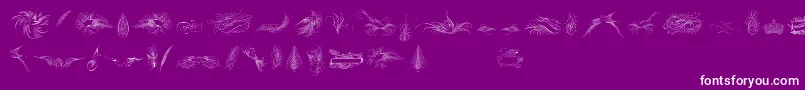 fuente PenmanshipBirdsAndOrnamentsFree – Fuentes Blancas Sobre Fondo Morado