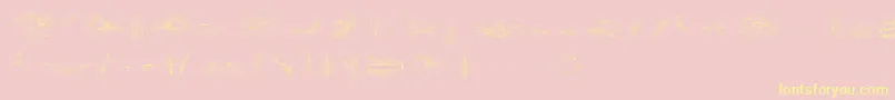 PenmanshipBirdsAndOrnamentsFree Font – Yellow Fonts on Pink Background