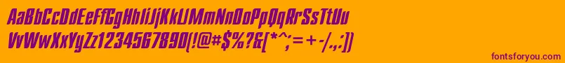 Daggerc Font – Purple Fonts on Orange Background