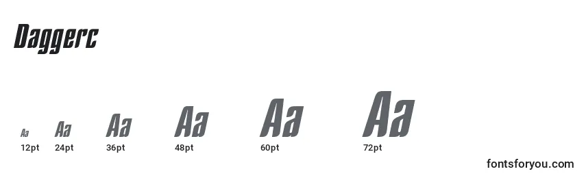 Daggerc Font Sizes