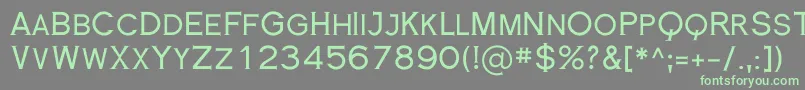 RomanesqueSerif-Schriftart – Grüne Schriften auf grauem Hintergrund