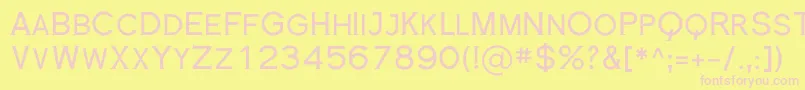 RomanesqueSerif Font – Pink Fonts on Yellow Background