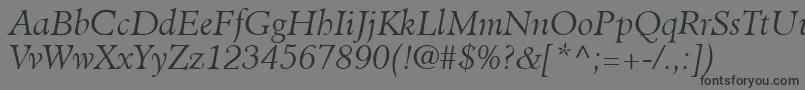 ClericLightSsiLightItalic Font – Black Fonts on Gray Background