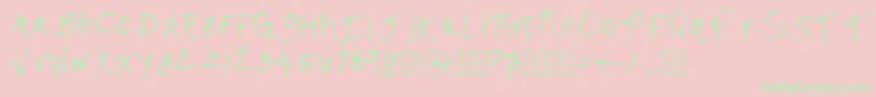 DaniRegular Font – Green Fonts on Pink Background