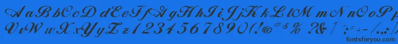 AnnebergRegular Font – Black Fonts on Blue Background