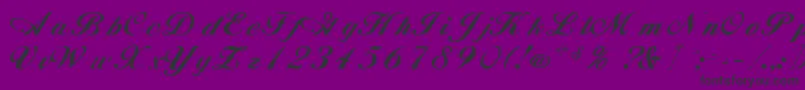 AnnebergRegular Font – Black Fonts on Purple Background