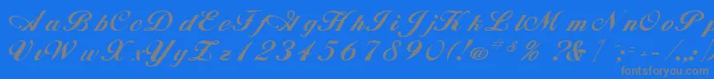 AnnebergRegular Font – Gray Fonts on Blue Background