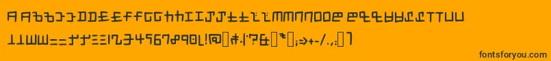 フォントSplatoonCephaloblock – 黒い文字のオレンジの背景