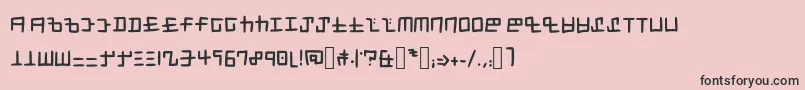 フォントSplatoonCephaloblock – ピンクの背景に黒い文字