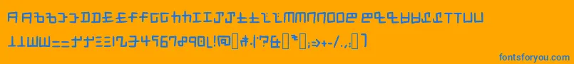 SplatoonCephaloblock Font – Blue Fonts on Orange Background