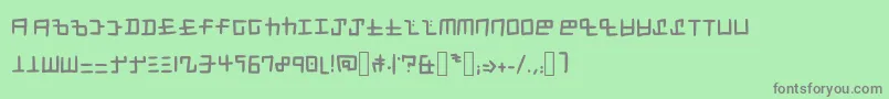 フォントSplatoonCephaloblock – 緑の背景に灰色の文字