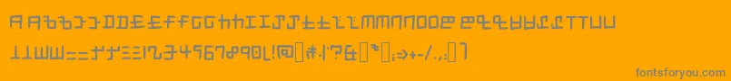 フォントSplatoonCephaloblock – オレンジの背景に灰色の文字