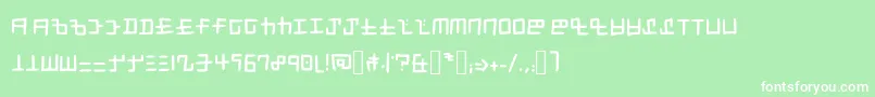 フォントSplatoonCephaloblock – 緑の背景に白い文字