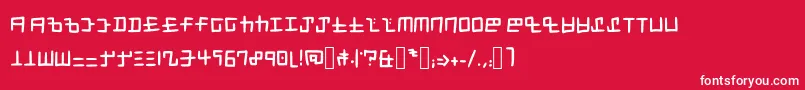 フォントSplatoonCephaloblock – 赤い背景に白い文字