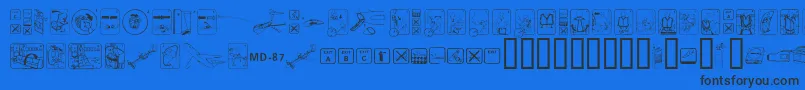 フォントFastenyourseatbeltcleanReg – 黒い文字の青い背景