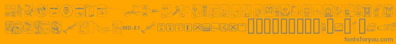 FastenyourseatbeltcleanReg Font – Gray Fonts on Orange Background